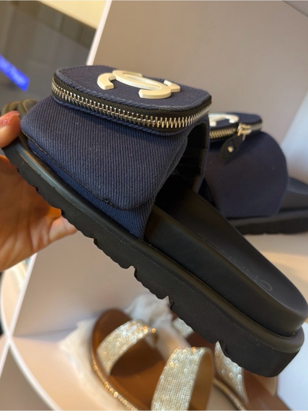 Designer Flip Flops (Front Pocket) - Size 8 - New!